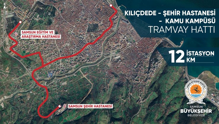 Samsun Şehir Hastanesi tramvay hattı, 2025 yılı yatırım programına alındı!