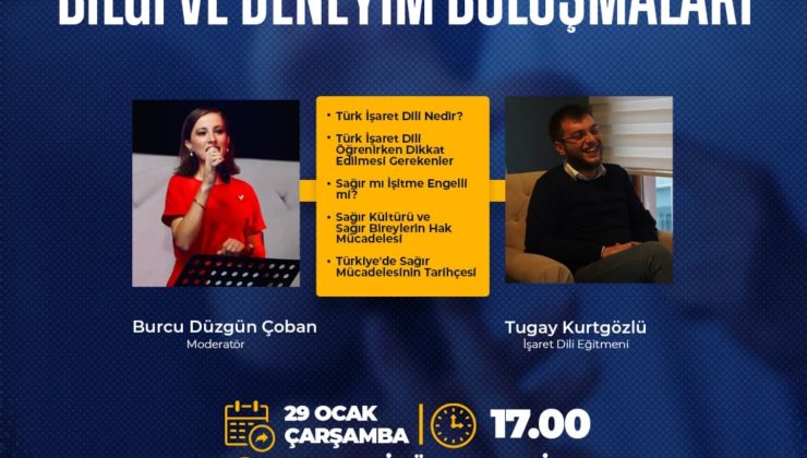 Atakum Belediyesi Bilgi ve Deneyim Buluşmalarında ‘Türk İşaret Dili’ ele alınacak!